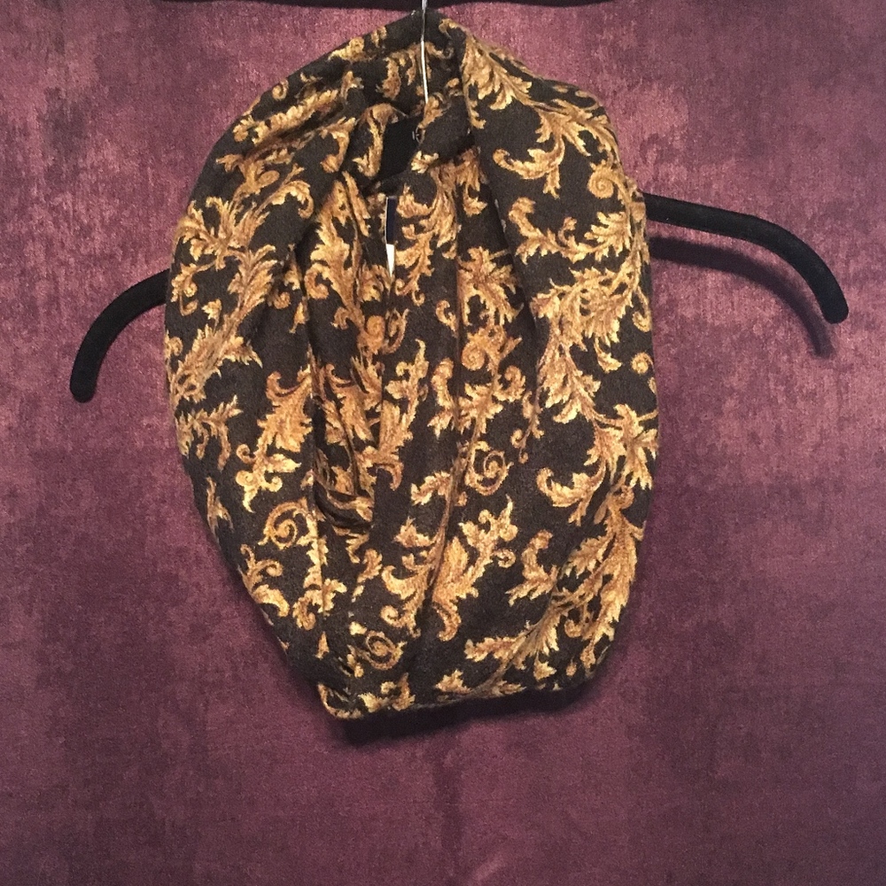 Gold and Black Infinity Scarf